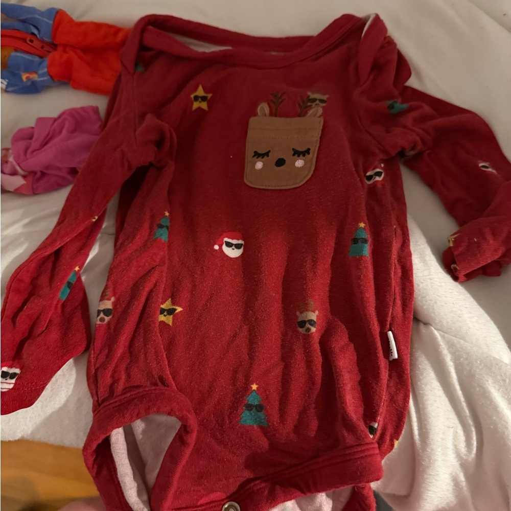 Little Sleepies Red Bodysuit One Piece